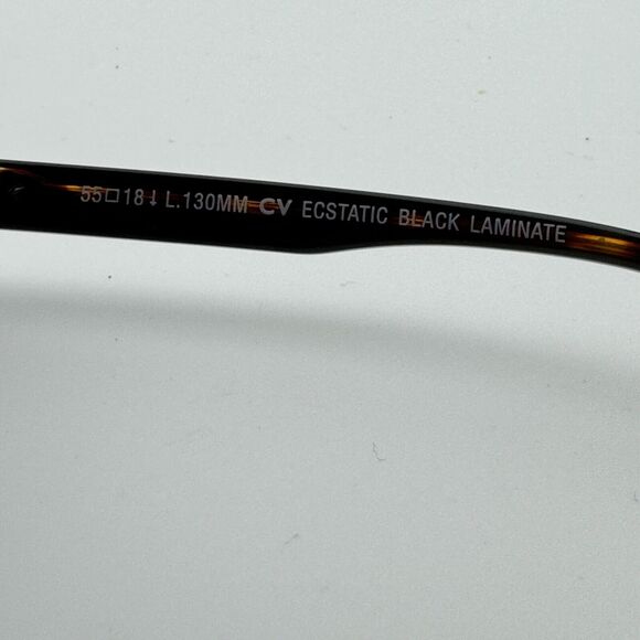 BCBGMAXAZRIA Ecstatic Black Laminate Plastic Sunglasses‎ Frame 55-18-130 H13408 main image 5